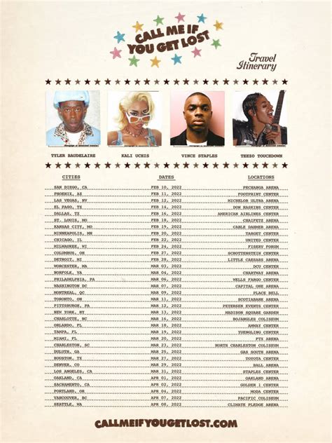 call me if you get lost tour.